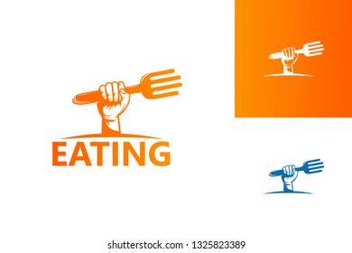 Eating Logo Template Design Vector, Emblem, Design Concept, Creative Symbol, Icon