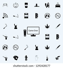 eating nails icon. Bad habbits icons universal set for web and mobile