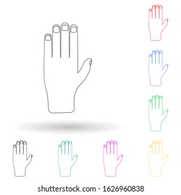 eating nails multi color style icon. Simple glyph, flat vector of bad habbits icons for ui and ux, website or mobile application
