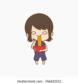 Eating Noodles Colors version