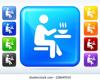 Eating on Blue Square Button