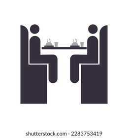 Eating out icon, is a vector illustration, very simple and minimalistic. With this Eating out icon you can use it for various needs. Whether for promotional needs or visual design purposes