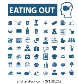 eating out icons
