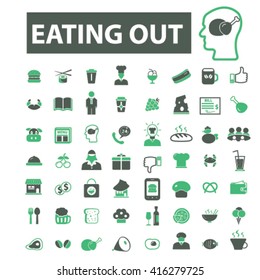 eating out icons
