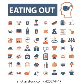eating out icons
