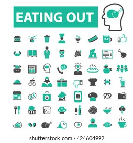 eating out icons
