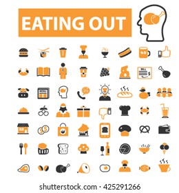 eating out icons
