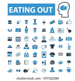 eating out icons
