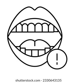 Eating Outline Vector Icon that can easily edit or modify


