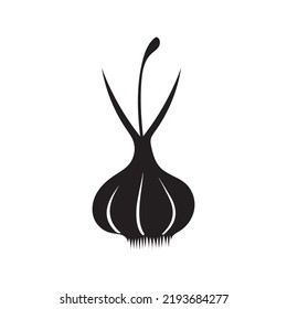 Eating raw vegetable onion icon | Black Vector illustration |