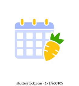 eating schedule for vegetables. This icon is suitable for your design needs such as brochures, presentation templates, invitations, announcements, etc.