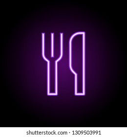eating sign icon. Elements of web in neon style icons. Simple icon for websites, web design, mobile app, info graphics