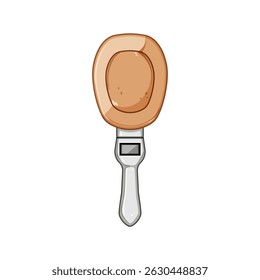 eating smart spoon cartoon. assistive device, ergonomic adaptive, electronic sensor eating smart spoon sign. isolated symbol vector illustration