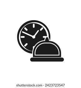 Eating time icon. Vector illustration. EPS 10.