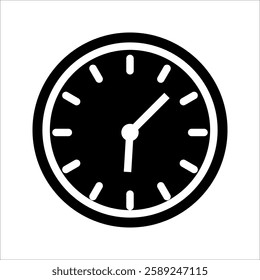 Eating time for iftar and ramadan icon. Food fasting with clock symbol  isolated on white background for graphic and web design.
 