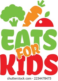 Eats for Kids  - (Editable file) Vector Illustration