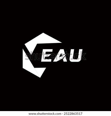 EAU creative minimalist letter logo. EAU unique vector initials alphabet letter logo design
