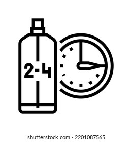 eau de cologne edc cosmetic line icon vector. eau de cologne edc cosmetic sign. isolated contour symbol black illustration