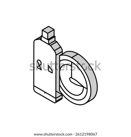 eau de cologne edc cosmetic isometric icon vector. eau de cologne edc cosmetic sign. isolated symbol illustration