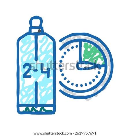 eau de cologne edc cosmetic doodle icon sketch vector. eau de cologne edc cosmetic sign. isolated symbol illustration