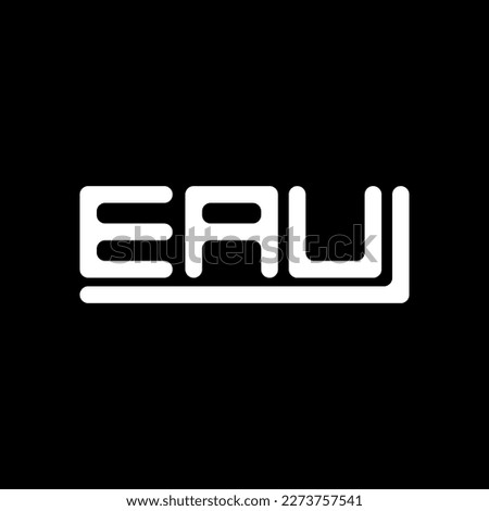 EAU letter logo creative design with vector graphic, EAU simple and modern logo.