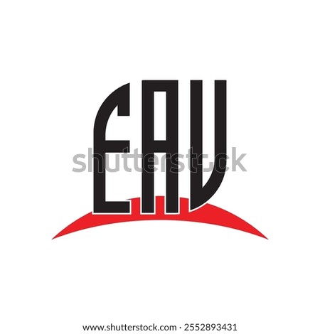 EAU letter logo design with white background in illustrator, vector logo modern alphabet font