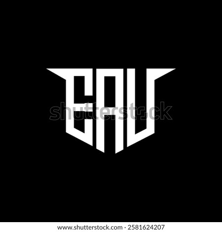 EAU letter logo design with white background in illustrator, vector logo modern alphabet font overlap style, calligraphy designs for logo, Poster, Invitation, etc.