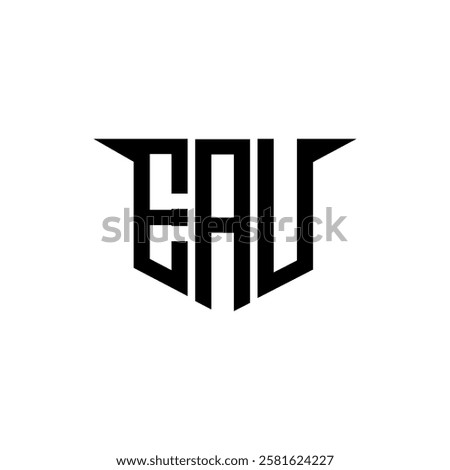 EAU letter logo design with white background in illustrator, vector logo modern alphabet font overlap style, calligraphy designs for logo, Poster, Invitation, etc.