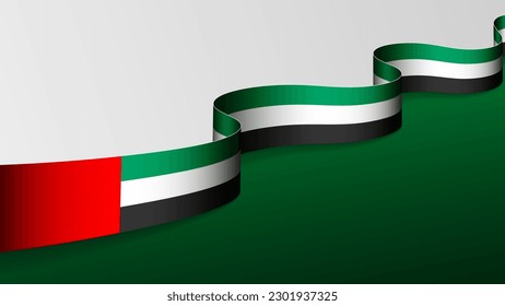 EAU ribbon flag background. Element of impact for the use you want to make of it.