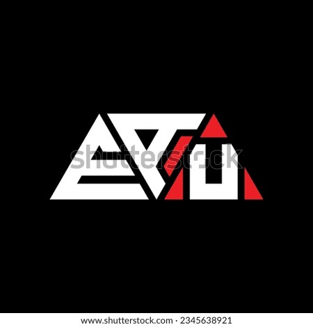 EAU triangle letter logo design with triangle shape. EAU triangle logo design monogram. EAU triangle vector logo template with red color. EAU triangular logo Simple, Elegant, and Luxurious design.