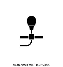 Eavesdrop microphone icon in trendy flat style isolated on white background. Symbol for your web site design, logo, app, UI. Vector illustration, EPS