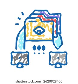eavesdropping attacks doodle icon sketch vector. eavesdropping attacks sign. isolated symbol illustration