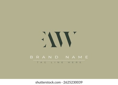 EAW abstract letter logo design. This logo is designed by three abstract letters.