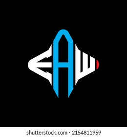 EAW letter logo creative design with vector graphic