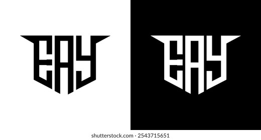 EAY letter logo design with white background in illustrator, vector logo modern alphabet font overlap style, calligraphy designs for logo, Poster, Invitation, etc.