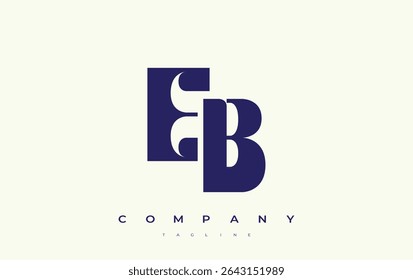 EB Abstract Geometric Logo Design. Modern and elegant logo design with simplistic typography elements, showcasing branding excellence.