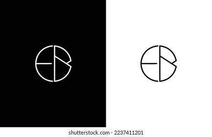 EB Abstract initial monogram letter alphabet logo design
