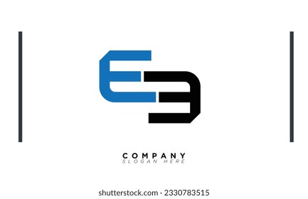 EB Alphabet letters Initials Monogram logo BE, E and B