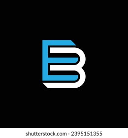 EB oder BE abstrakter Brief herausragenden professionellen Business-fantastischen künstlerischen Branding Unternehmen verschiedene Farben Illustration Logo Design.