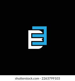 EB oder BE abstrakt herausragende professionelle Business-fantastische künstlerische Branding-Unternehmen verschiedene Farben Illustrationslogo Logo