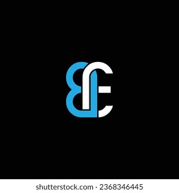 EB o BE abstract sobresaliente negocio profesional impresionante marca artística empresa de diferentes colores ilustración logo