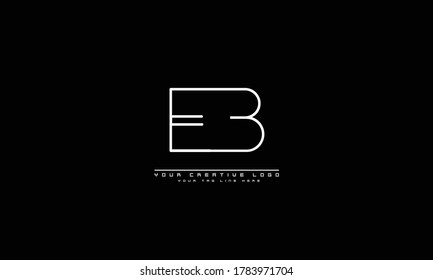 EB BE abstract vector logo monogram template