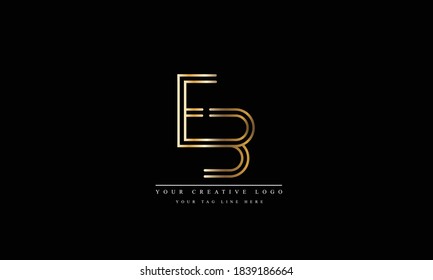 EB BE abstract vector logo monogram template