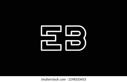 EB, BE, B, E, abstract vector logo monogram template