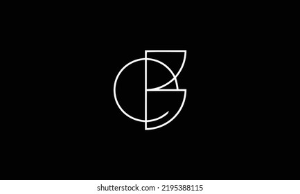 EB BE initial logo design vector template