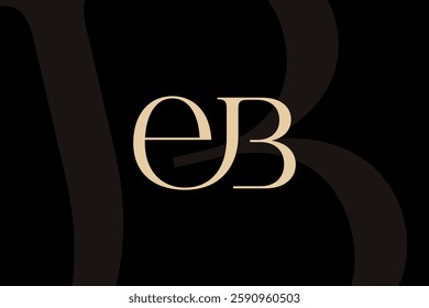 EB or BE letter logo icon design. Classic style luxury initials monogram.
