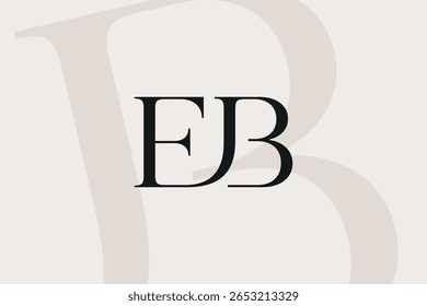 EB or BE letter logo icon design. Classic style luxury initials monogram.
