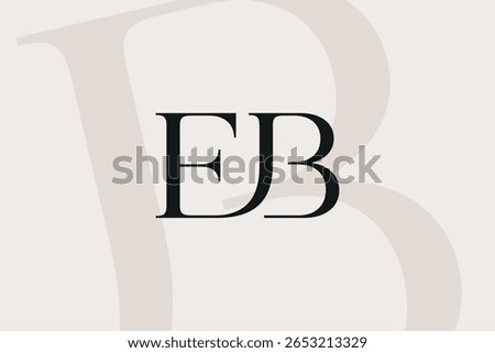 EB or BE letter logo icon design. Classic style luxury initials monogram.