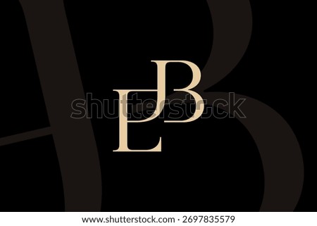 EB or BE letter logo icon design. Classic style luxury initials monogram.