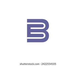 EB BE logo design vector template